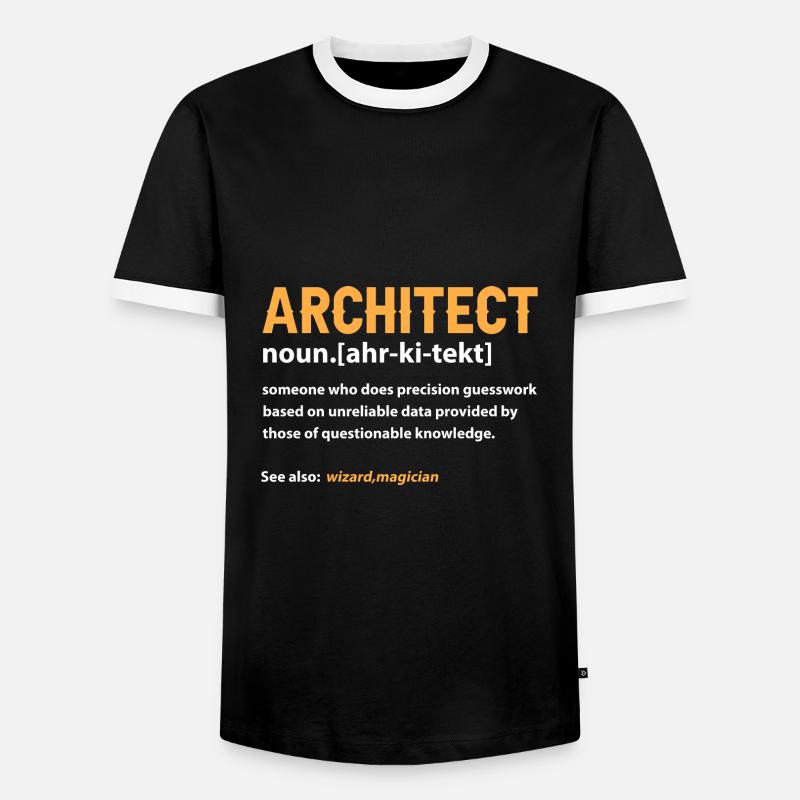 Architect - Men's Ringer Shirt - black/white