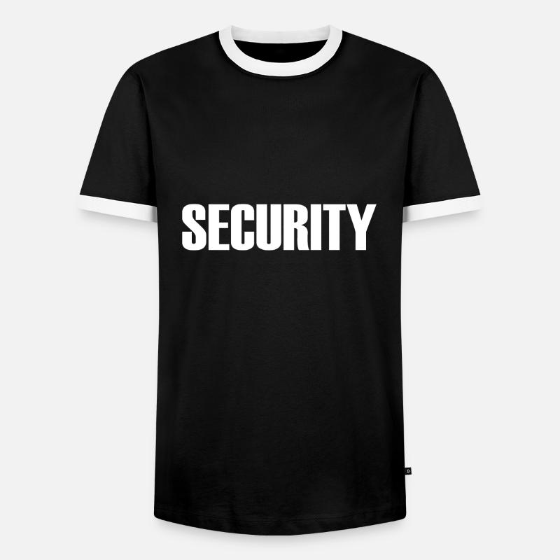 Security - Men's Ringer Shirt - black/white