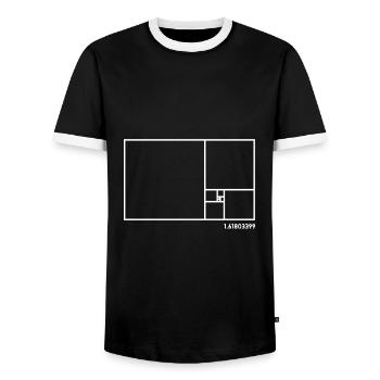architect - Men's Ringer Shirt - black/white - Front - AI Model Female 172 light (172cm) & AI Model Male 178 light (178cm)