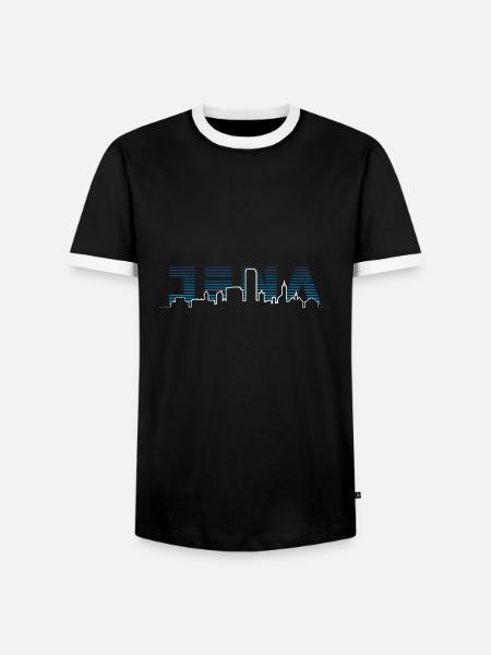 Jena Silhouette Skyline - Men's Ringer Shirt - black/white