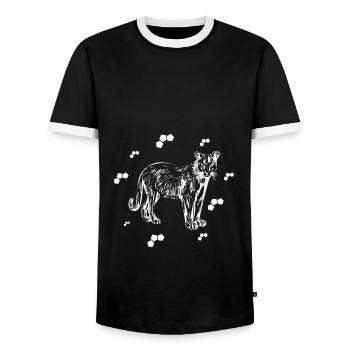 Gepard - Afrika Safari Naturschutz - Männer Kontrast-T-Shirt - Schwarz/Weiß - Vorne - AI Model Female 172 light (172cm) & AI Model Male 178 light (178cm)