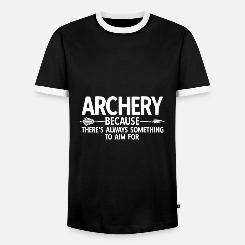 Bogenschießen Archery - Männer Kontrast-T-Shirt - Schwarz/Weiß
