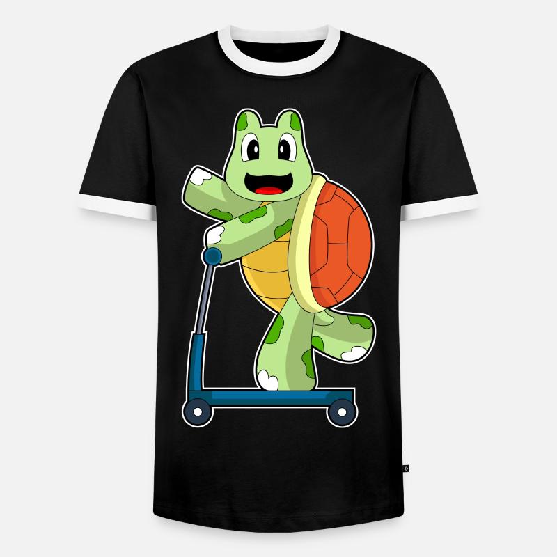 Turtle Roller - Men's Ringer Shirt - black/white