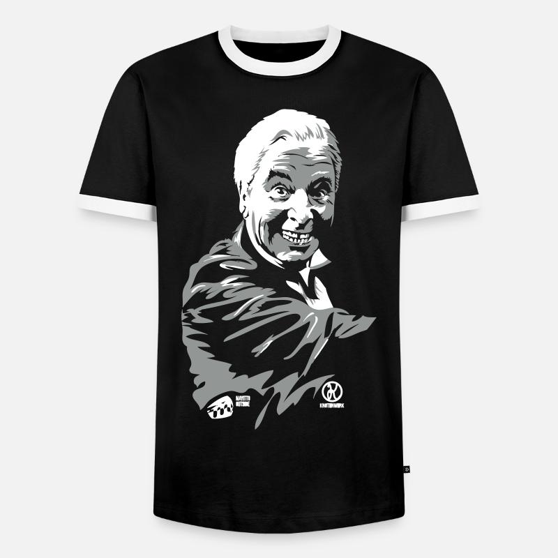 Dinner for one - Männer Kontrast-T-Shirt - Schwarz/Weiß
