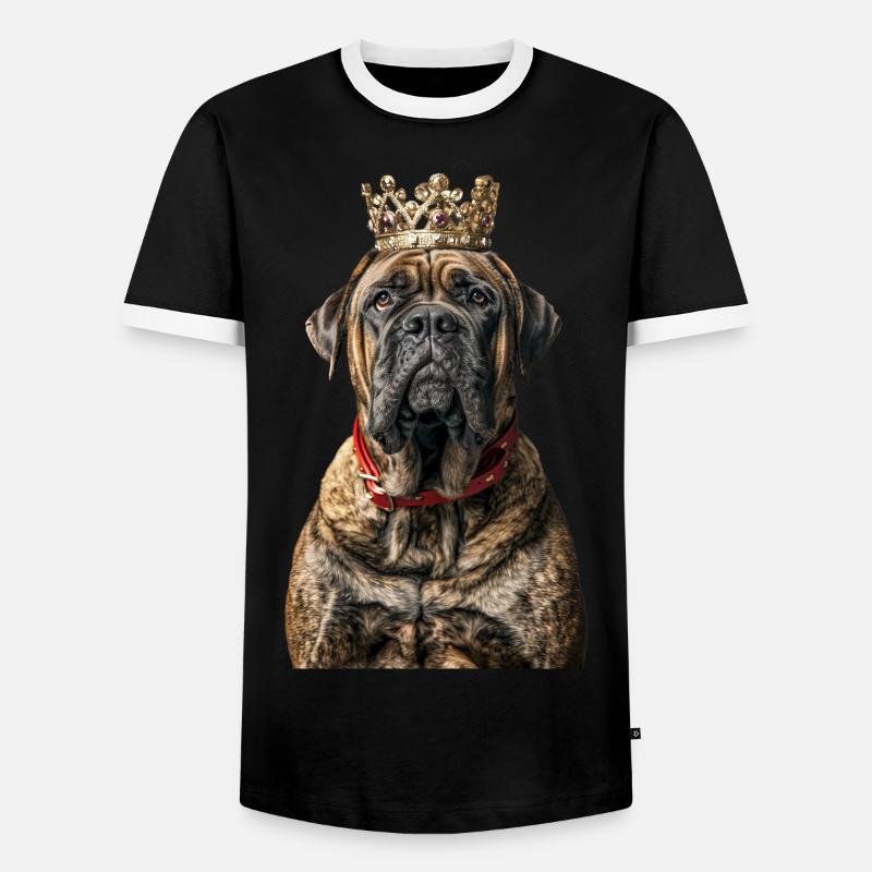 Englischer Mastiff - Männer Kontrast-T-Shirt - Schwarz/Weiß