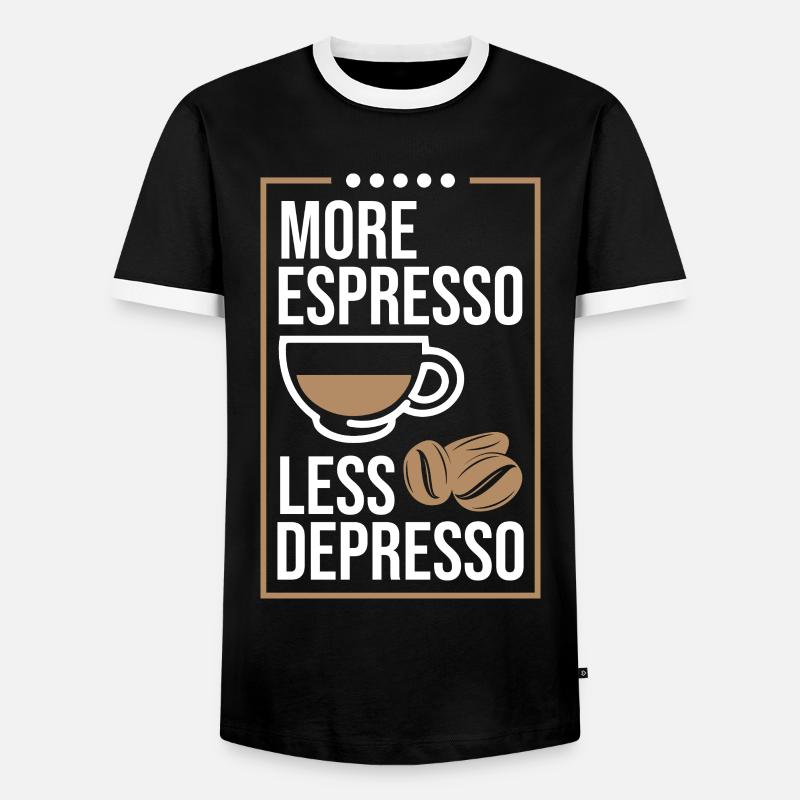 More Espresso, Kaffee, Coffee, Latte, Geschenkidee - Männer Kontrast-T-Shirt - Schwarz/Weiß