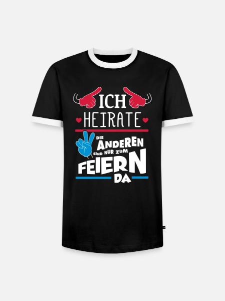 ICH HEIRATE JGA - Männer Kontrast-T-Shirt - Schwarz/Weiß