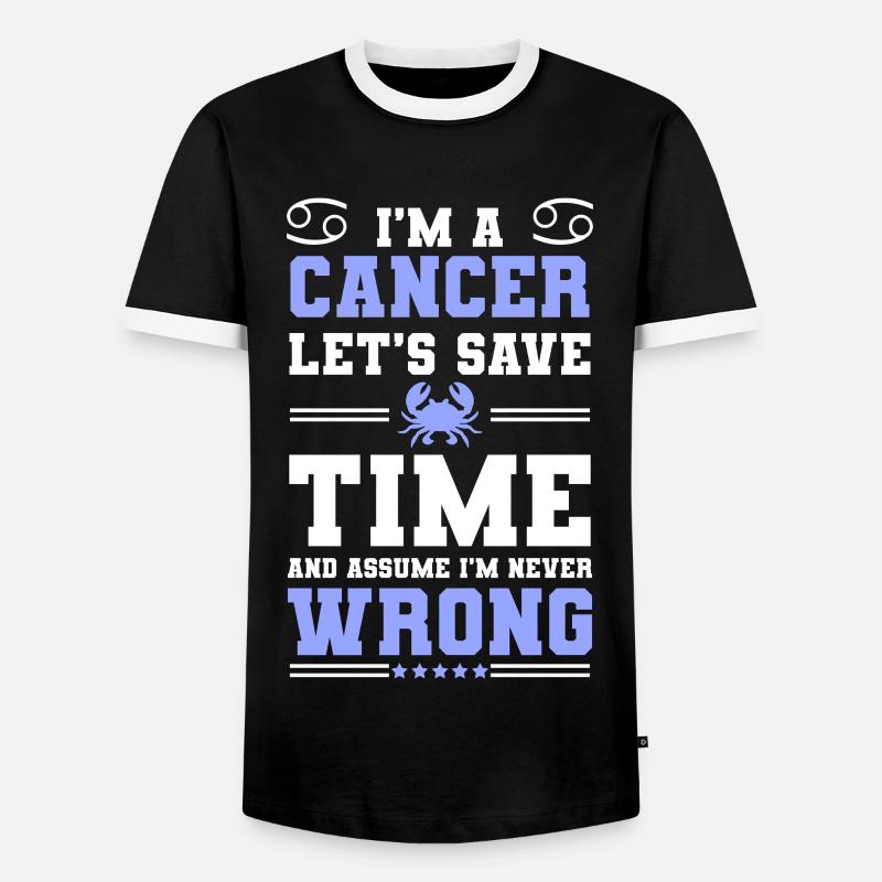 Krebs Astrologie Konstellation Element - Männer Kontrast-T-Shirt - Schwarz/Weiß