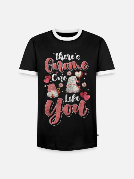 Wichtel Gartenzwerg Weihnachten Winzig - Männer Kontrast-T-Shirt - Schwarz/Weiß