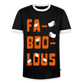 FA BOO LOUS Funny Halloween - T-shirt contrasté Homme - noir/blanc - Devant - AI Model Female 172 light (172cm) & AI Model Male 178 light (178cm)