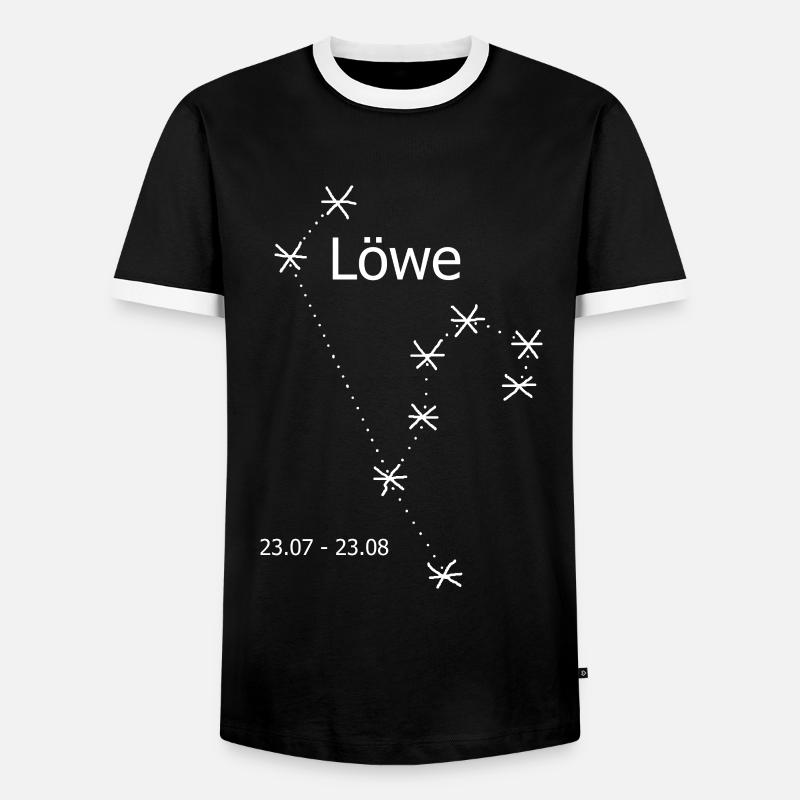 Sternbild Löwe - Männer Kontrast-T-Shirt - Schwarz/Weiß