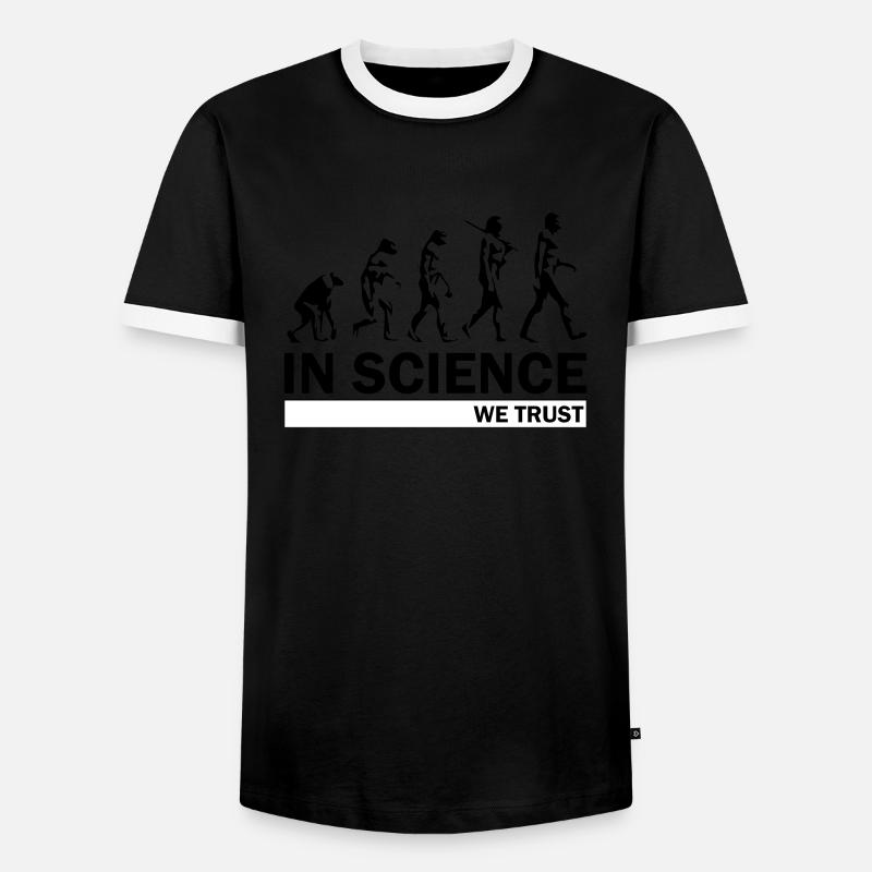Science Evolution - Men's Ringer Shirt - black/white