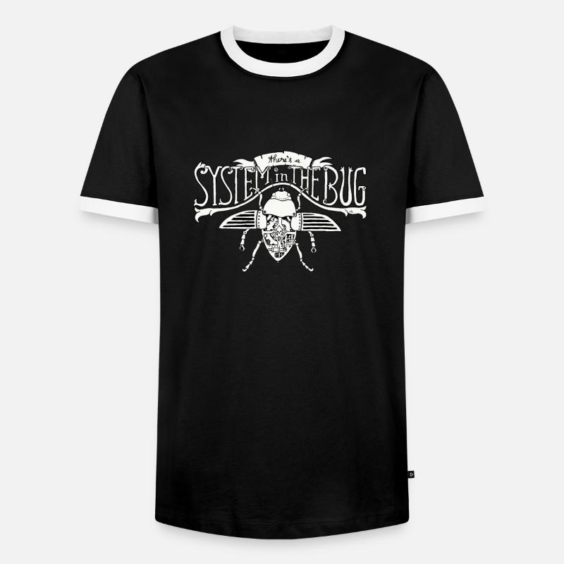 System in the Bug - Men's Ringer Shirt - black/white