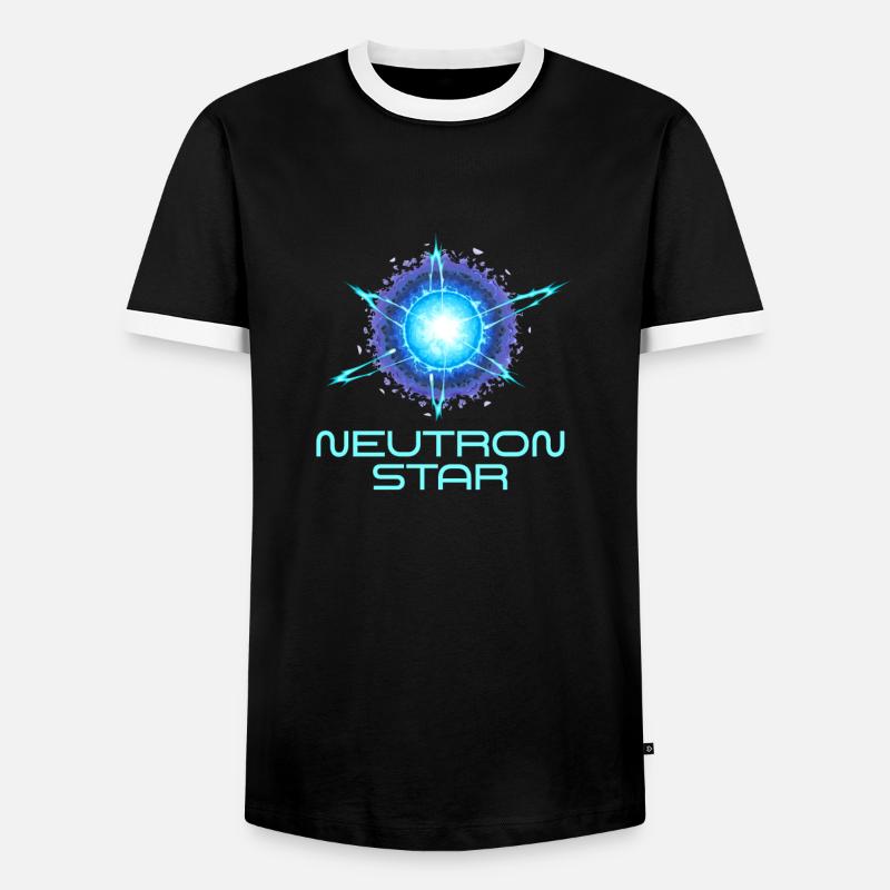Neutrons Star Science Universe - Men's Ringer Shirt - black/white
