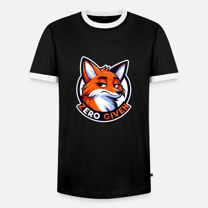 Zero Given - Fuchs Illustration - Männer Kontrast-T-Shirt - Schwarz/Weiß