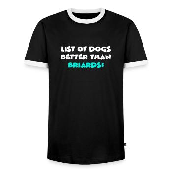 Berger de Brie - T-shirt contrasté Homme - noir/blanc - Devant - AI Model Female 172 light (172cm) & AI Model Male 178 light (178cm)