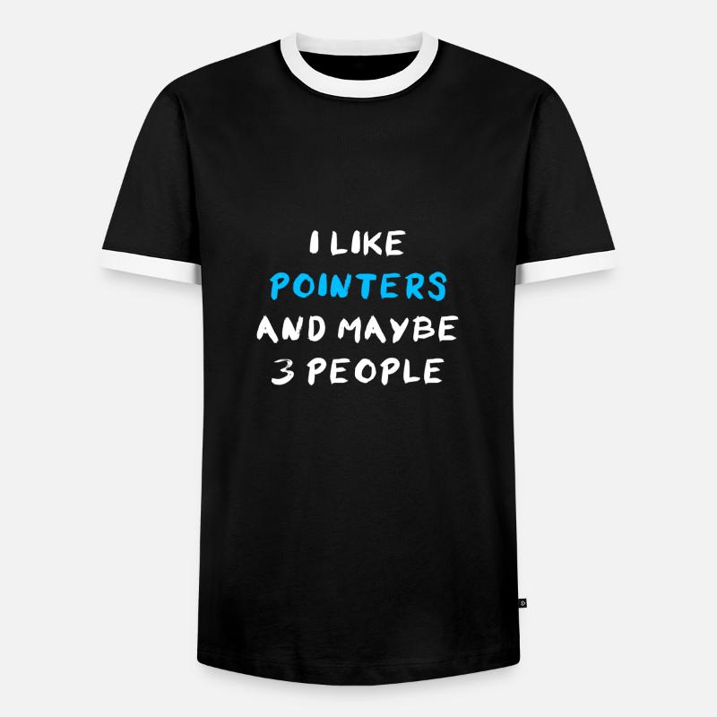 Pointer - Men's Ringer Shirt - black/white