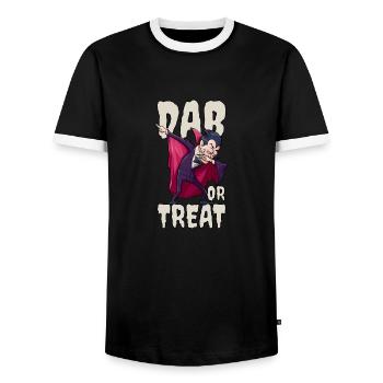 Dabbing Vampire Dab Dabbing Hip Hopper - Men's Ringer Shirt - black/white - Front - AI Model Female 172 light (172cm) & AI Model Male 178 light (178cm)
