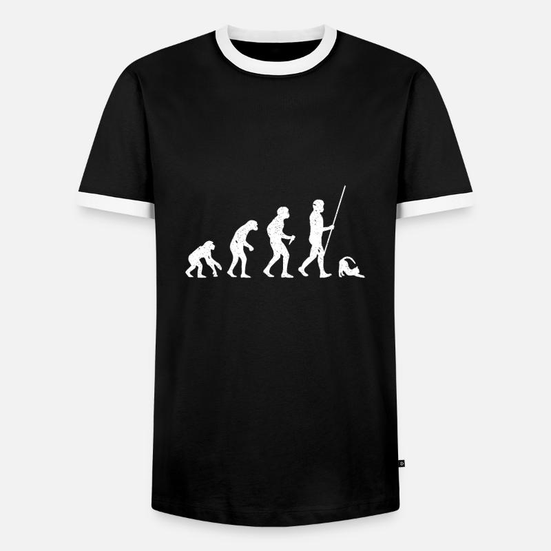 Évolution du chat - T-shirt contrasté Homme - noir/blanc
