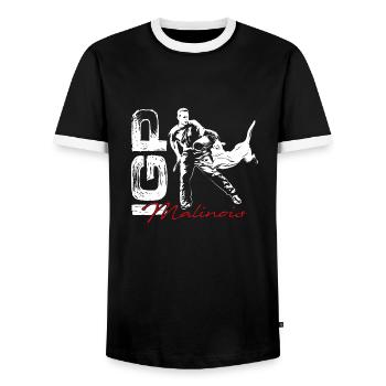 IGP Malinois - Männer Kontrast-T-Shirt - Schwarz/Weiß - Vorne - AI Model Female 172 light (172cm) & AI Model Male 178 light (178cm)