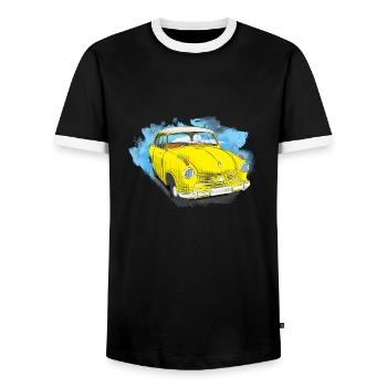 Lloyd LP 600 - Men's Ringer Shirt - black/white - Front - AI Model Female 172 light (172cm) & AI Model Male 178 light (178cm)