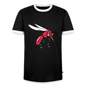 Mosquito moustiques agro - T-shirt contrasté Homme - noir/blanc - Devant - AI Model Female 172 light (172cm) & AI Model Male 178 light (178cm)