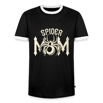 Retro Spider Mom Haustier Spinne Besitzer - Männer Kontrast-T-Shirt - Schwarz/Weiß - Vorne - AI Model Female 172 light (172cm) & AI Model Male 178 light (178cm)