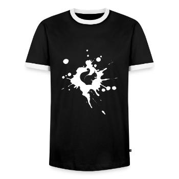 Squirrel Animal Rodent Forest Squirrel Cute - Men's Ringer Shirt - black/white - Front - AI Model Female 172 light (172cm) & AI Model Male 178 light (178cm)