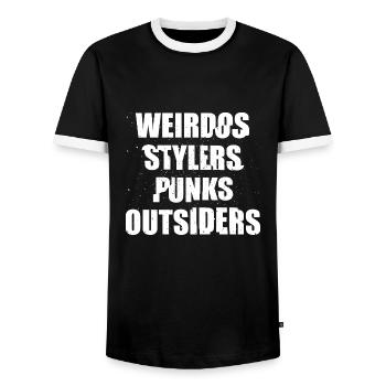 Weird Weirdo Weirdos Graphique - T-shirt contrasté Homme - noir/blanc - Devant - AI Model Female 172 light (172cm) & AI Model Male 178 light (178cm)
