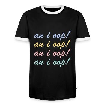 Graphique de mème drôle - T-shirt contrasté Homme - noir/blanc - Devant - AI Model Female 172 light (172cm) & AI Model Male 178 light (178cm)