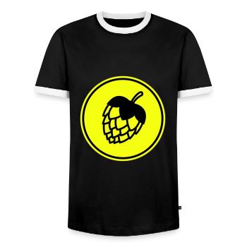Tap beer icon - Men's Ringer Shirt - black/white - Front - AI Model Female 172 light (172cm) & AI Model Male 178 light (178cm)