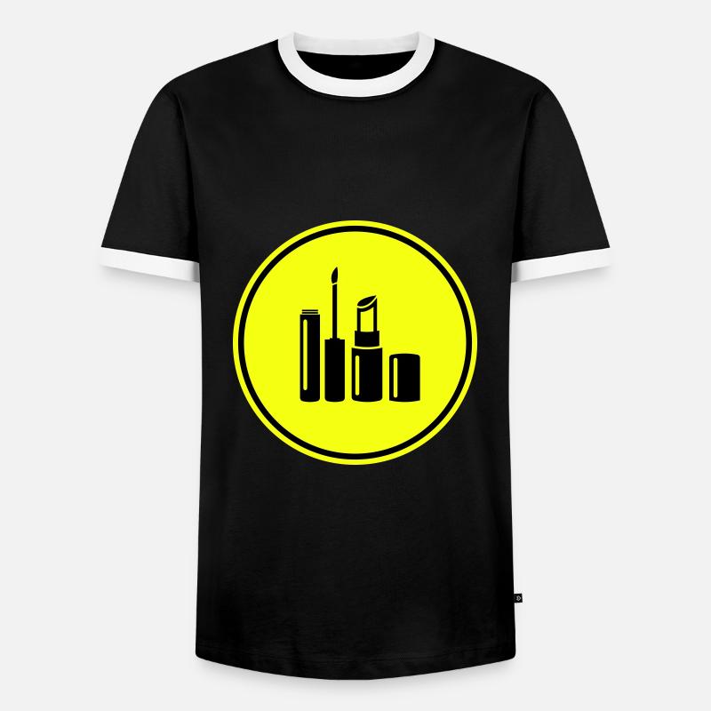 Make Up Kosmetik Icon - Männer Kontrast-T-Shirt - Schwarz/Weiß