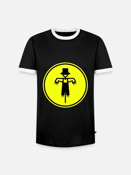 Vogelscheuche - Männer Kontrast-T-Shirt - Schwarz/Weiß