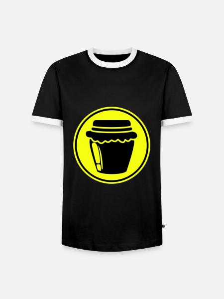 Honey symbol beekeeper - Men's Ringer Shirt - black/white