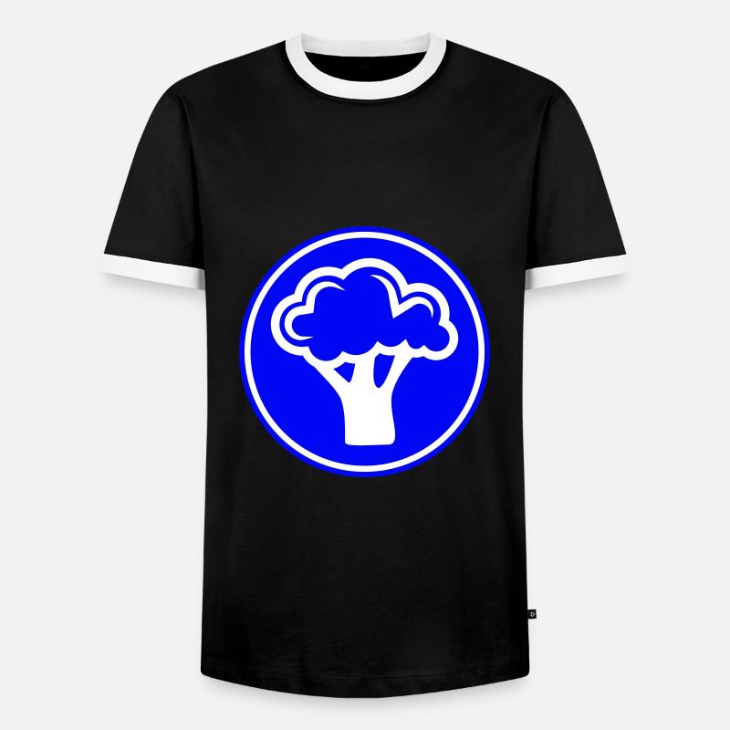 Broccoli Vegetables - Men's Ringer Shirt - black/white