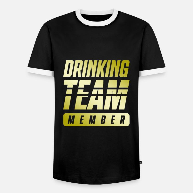 Drinking Team - Männer Kontrast-T-Shirt - Schwarz/Weiß