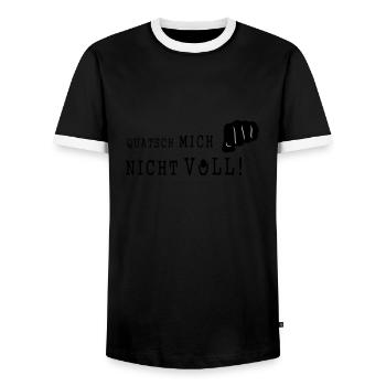 WRONG ME NOT FULL - Men's Ringer Shirt - black/white - Front - AI Model Female 172 light (172cm) & AI Model Male 178 light (178cm)