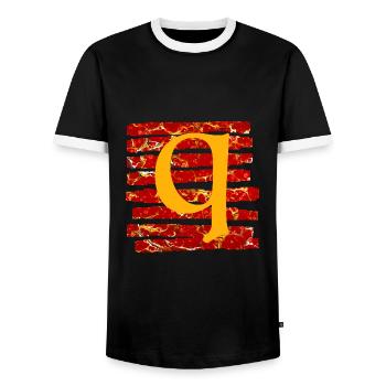 Bande E 232 Q - T-shirt contrasté Homme - noir/blanc - Devant - AI Model Female 172 light (172cm) & AI Model Male 178 light (178cm)