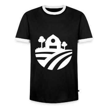 Farm Harvest icon - Men's Ringer Shirt - black/white - Front - AI Model Female 172 light (172cm) & AI Model Male 178 light (178cm)