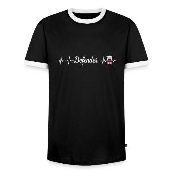 Heart Beat Landy Défenseur - T-shirt contrasté Homme - noir/blanc - Devant - AI Model Female 172 light (172cm) & AI Model Male 178 light (178cm)