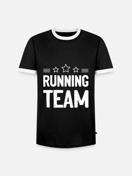 Running Team - Men's Ringer Shirt - black/white