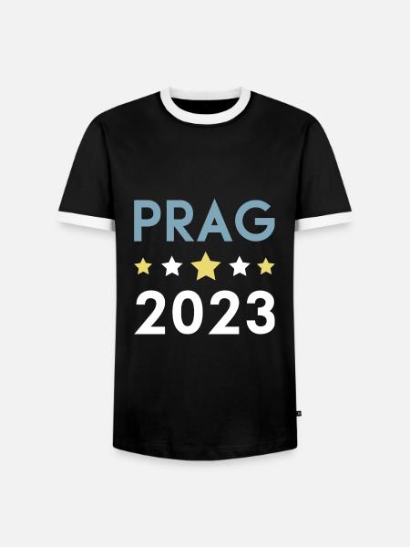 Prague 2023 Krona - Men's Ringer Shirt - black/white