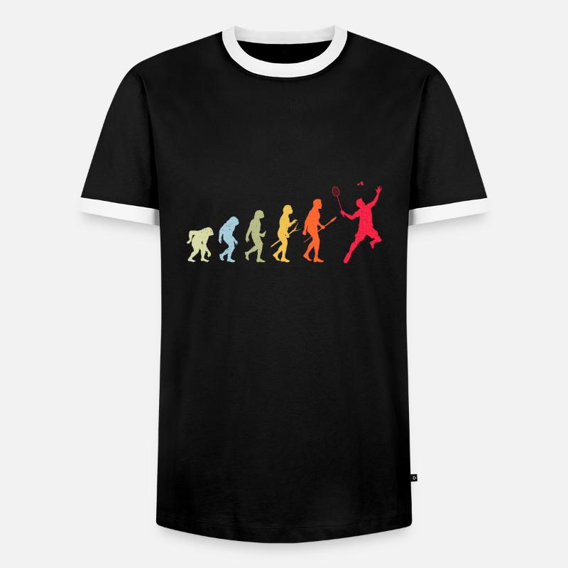 Badminton Evolution - Men's Ringer Shirt - black/white