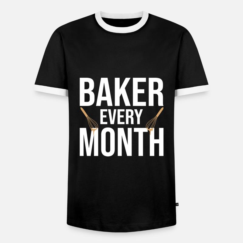 Baker - Men's Ringer Shirt - black/white