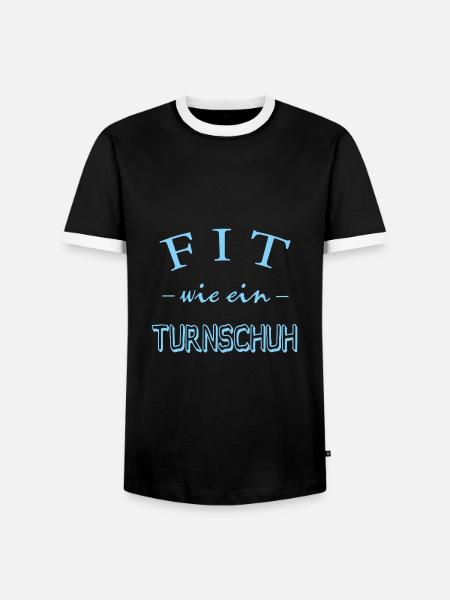 Fit wie ein Turnschuh - Männer Kontrast-T-Shirt - Schwarz/Weiß