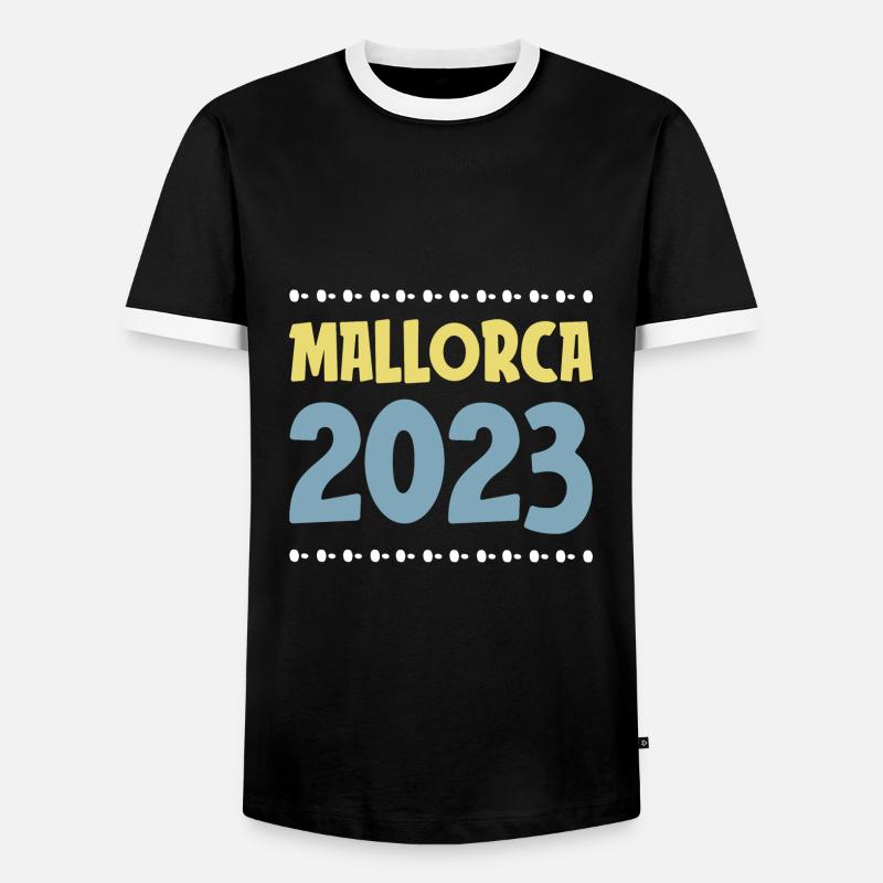 Mallorca 2023 - Männer Kontrast-T-Shirt - Schwarz/Weiß