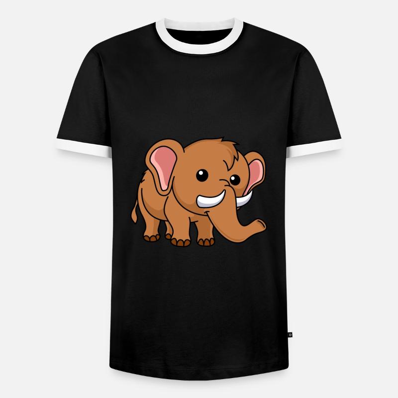 Mammoth Comic Animal - Men's Ringer Shirt - black/white