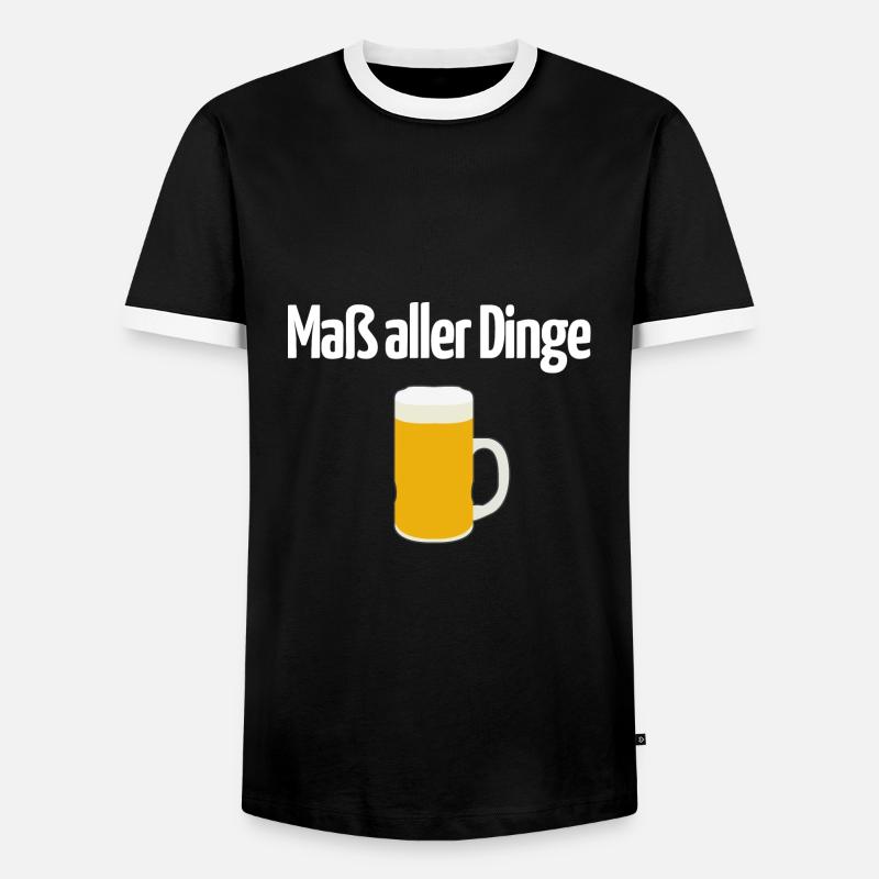Maß aller Dinge - Männer Kontrast-T-Shirt - Schwarz/Weiß