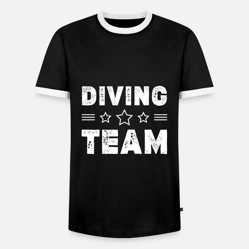 Diving Team - Männer Kontrast-T-Shirt - Schwarz/Weiß
