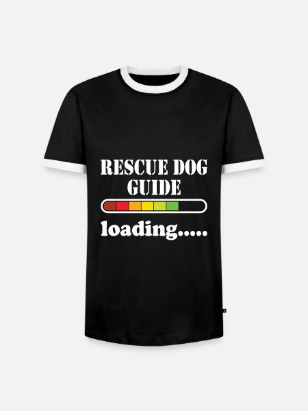 Rettungshund - Männer Kontrast-T-Shirt - Schwarz/Weiß